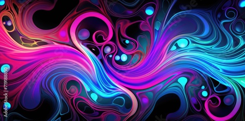 A vibrant and dynamic background featuring vivid swirls and bubbles.