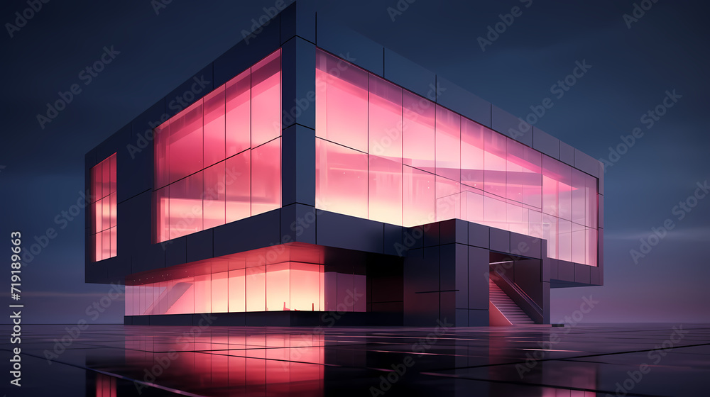 3d render of abstract futuristic architecture with empty concrete floor 3d render of abstract futuristic architecture with empty concrete floor
