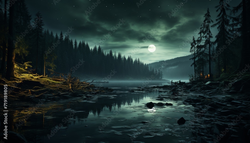 Lunar Luminescence: Capturing the Harvest Moon in the night sky Lunar Luminescence: Capturing the Harvest Moon in the night sky
