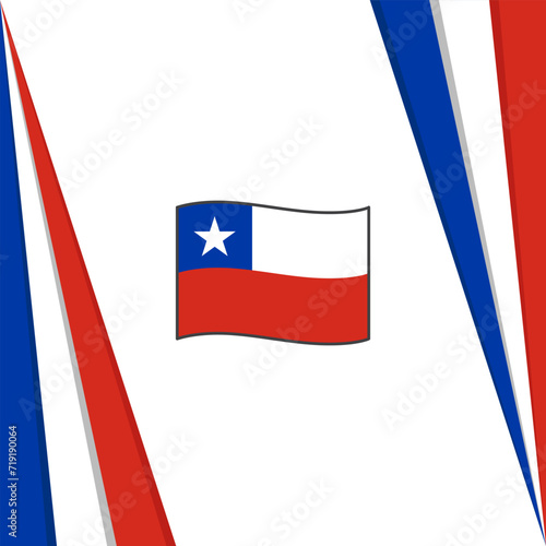 Chile Flag Abstract Background Design Template. Chile Independence Day Banner Social Media Post. Chile Flag