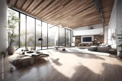 modern living room. AI generated © Muhammad