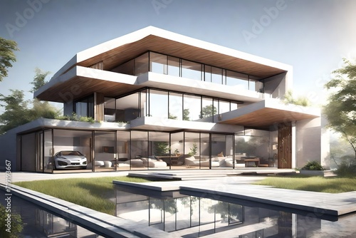 modern house with pool © Muhammad