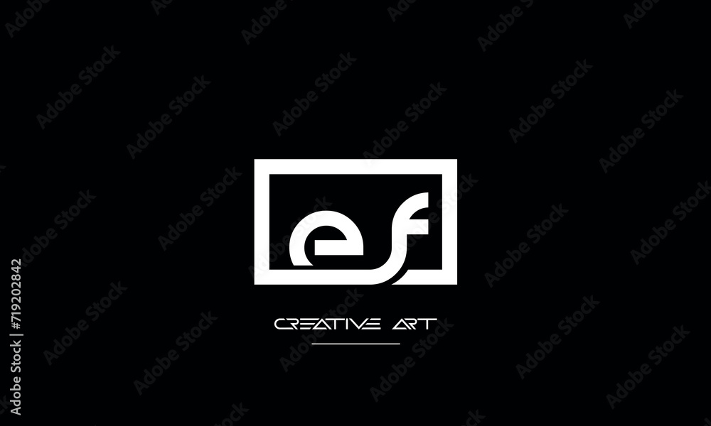 FE, EF, F, E abstract letters logo monogram FE, EF, F, E abstract letters logo monogram