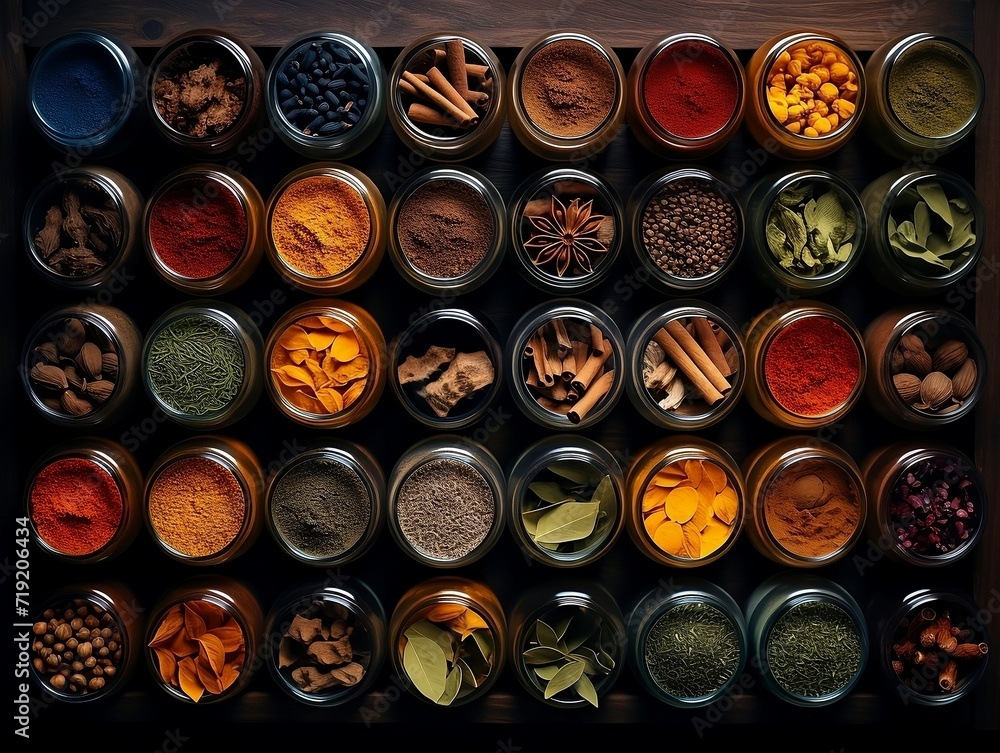 Shop is filled with many different spices Shop is filled with many different spices