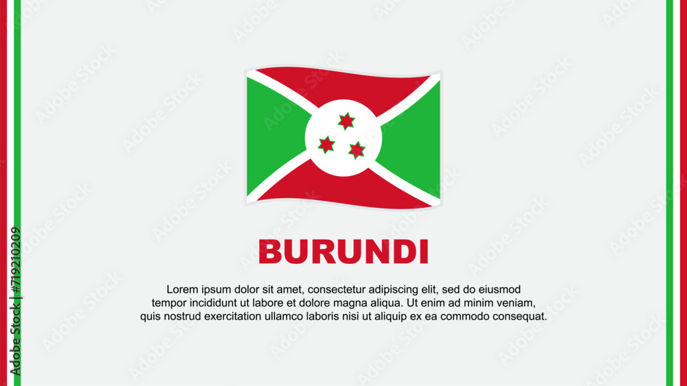 Burundi Flag Abstract Background Design Template. Burundi Independence Day Banner Social Media Vector Illustration. Burundi Cartoon Burundi Flag Abstract Background Design Template. Burundi Independence Day Banner Social Media Vector Illustration. Burundi Cartoon