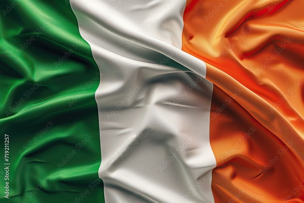 Irish Flag Display for St. Patrick's Day. Generative AI. Irish Flag Display for St. Patrick's Day. Generative AI.