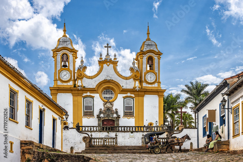 Tiradentes City Streets - Saint Anthony Church, Minas Gerais, Brazil photo