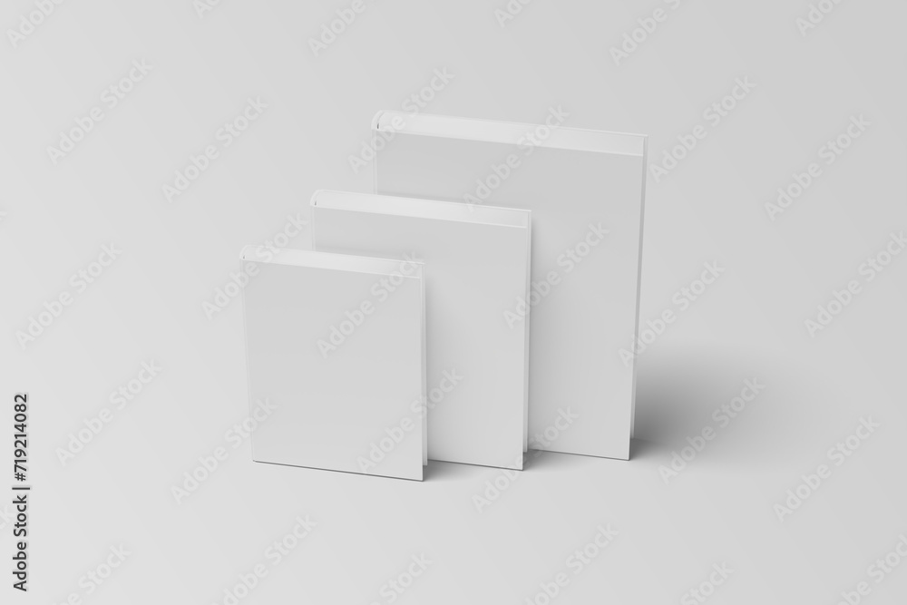 Realistic magazine or brochure mockup with white background	