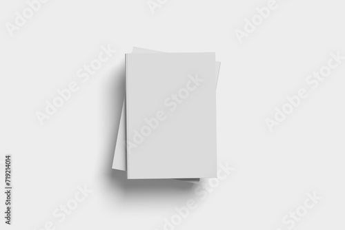 Realistic magazine or brochure mockup with white background 