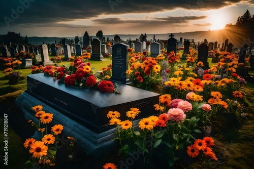 sunset at the cemetery © Ayan