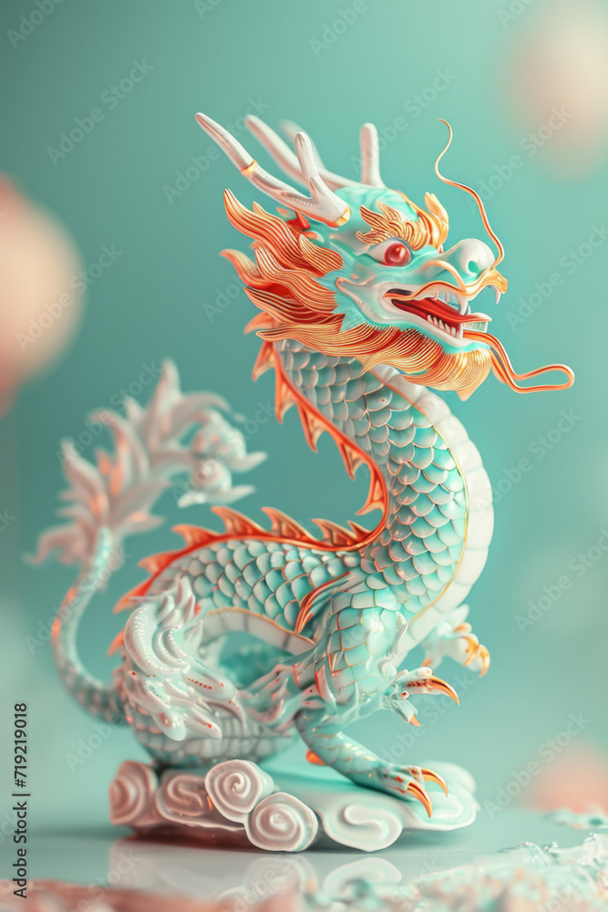 Fototapeta premium The Chinese dragon of the Year of the Dragon.