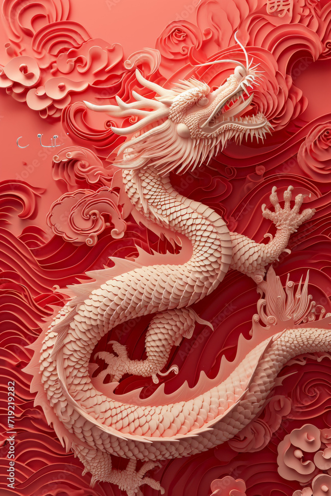 The Chinese dragon of the Year of the Dragon. The Chinese dragon of the Year of the Dragon.