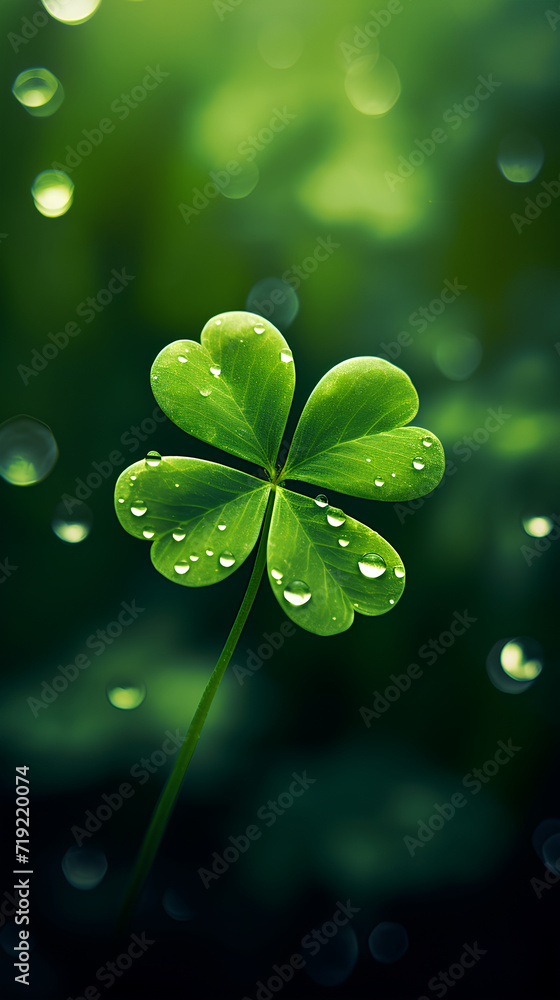 Natural landscape of four-leaf trees. Bokeh light effect. Natural landscape of four-leaf trees. Bokeh light effect.