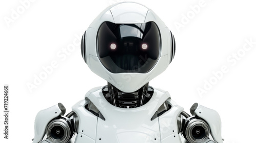 A modern robot isolated on transparent background