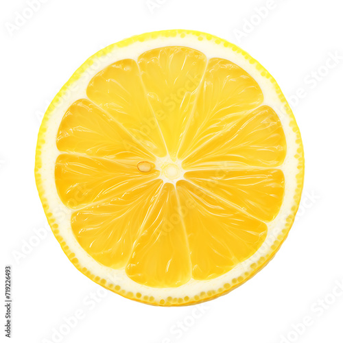 slice of lemon isolated on a transparent or white background, png 