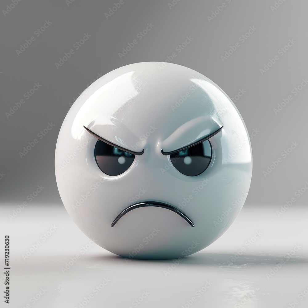 3D Illustration Sad Character Emoji Expression, 3d illustration 3D Illustration Sad Character Emoji Expression, 3d illustration