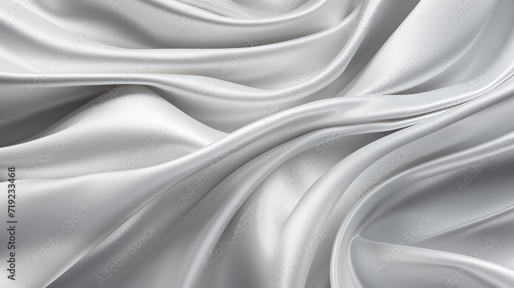 Fototapeta premium elegant female designed waves on a silver wallpaper