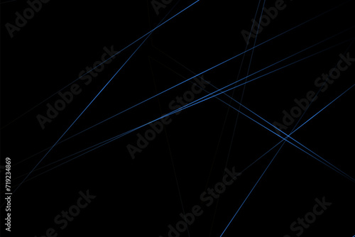 Abstract black with blue lines, triangles background modern design. Vector illustration EPS 10. © Yuriy