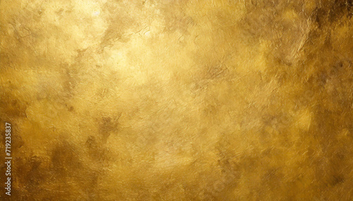 Gold background. Rough golden texture. Luxurious gold template for text design, lettering. © netsay