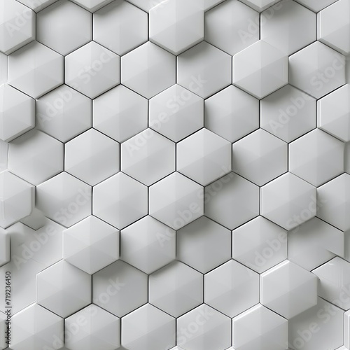 Abstract Cutting Paper Hexagons Background  3d  illustration