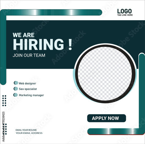 Social media hiring post template