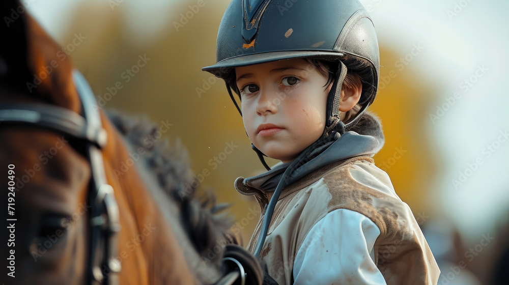 a child in a jockey's uniform rides a horse, horse riding, boy, girl, kid, hippodrome, rider, equestrian, horse racing, stable, sport, dressage, animal, saddle, helmet, training, nature a child in a jockey's uniform rides a horse, horse riding, boy, girl, kid, hippodrome, rider, equestrian, horse racing, stable, sport, dressage, animal, saddle, helmet, training, nature