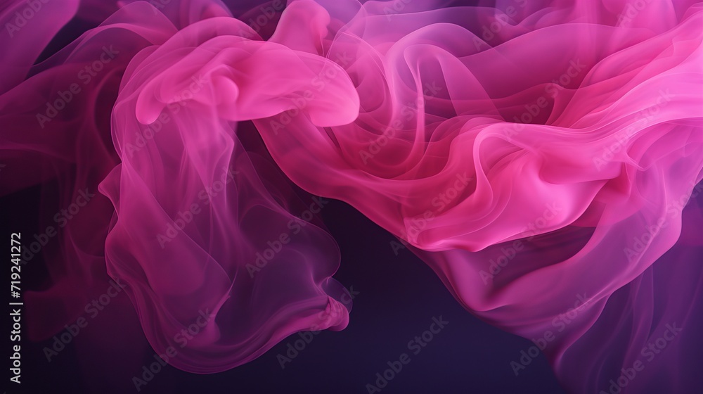 Obraz premium A haze of pink in a dark liquid that is abstract