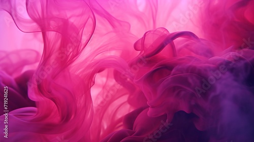 A haze of pink in a dark liquid that is abstract