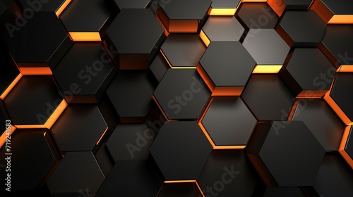 A hexagonal texture background that is rendered in 3d