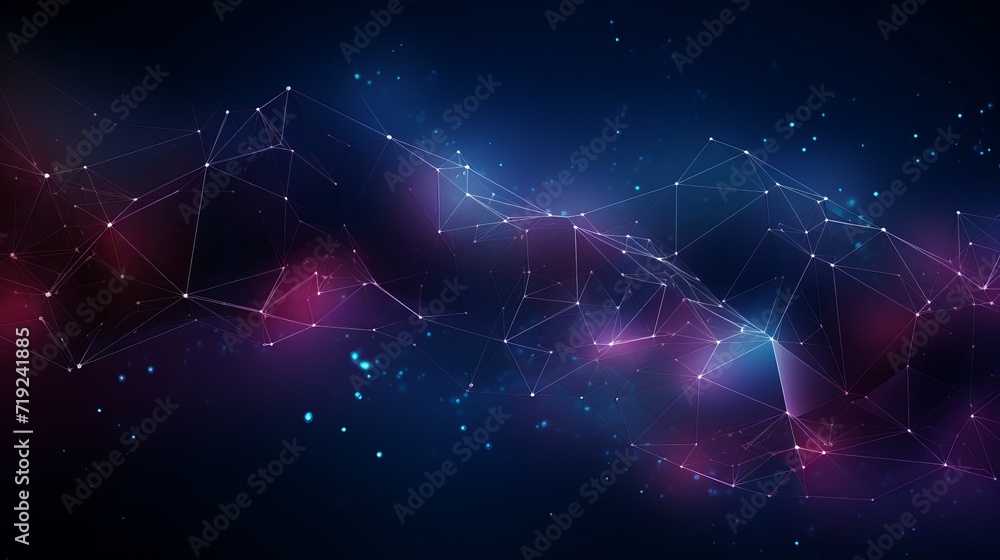 A modern plexus design is reflected in a 3d abstract background