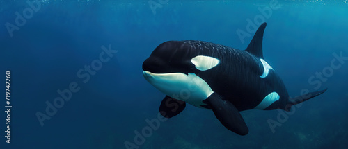 wallpaper of a orcas under water   