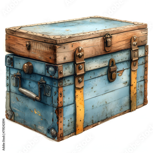 Toolbox isolated on white background, hand drawn, png 