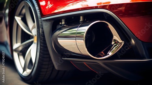 Modern sports car s two exhaust pipes © Ziyan