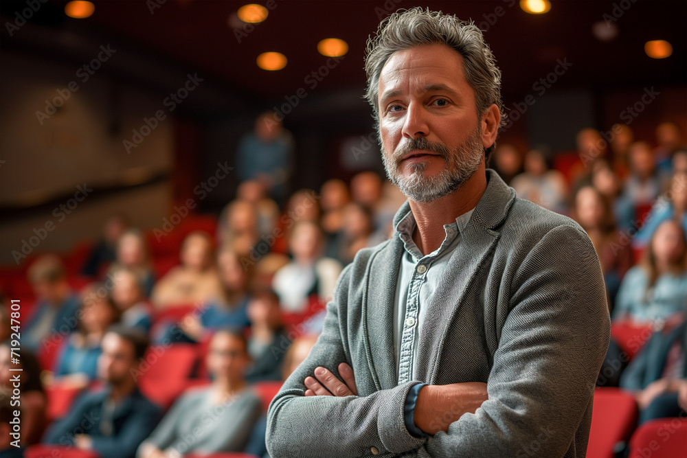 Portrait of a Confident Businessman at a Conference Portrait of a Confident Businessman at a Conference
