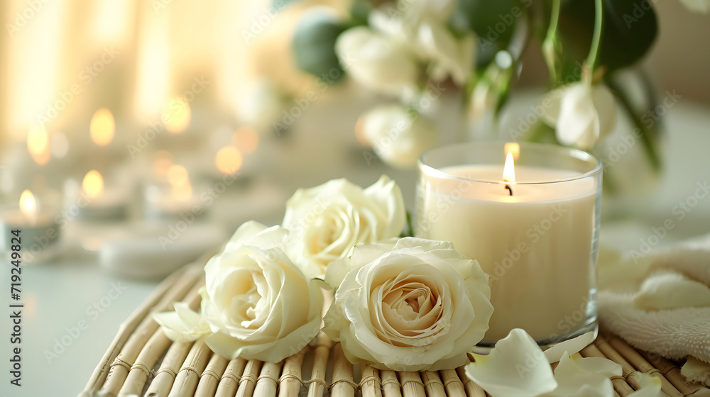 Candle aromatherapy at the spa, comfortable. white concept. Candle aromatherapy at the spa, comfortable. white concept.
