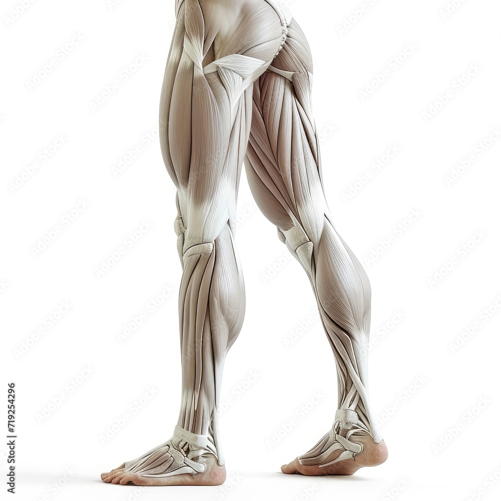 Digital Illustration Human Hip Leg Muscles, 3d illustration Digital Illustration Human Hip Leg Muscles, 3d illustration
