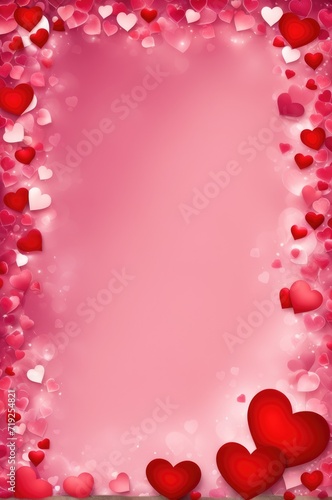 saint valentine's day background with copy space. Holiday love backdrop with hearts