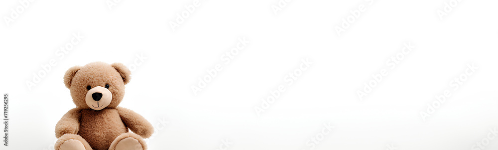 Brown teddy bear. Plain white background. Brown teddy bear. Plain white background.