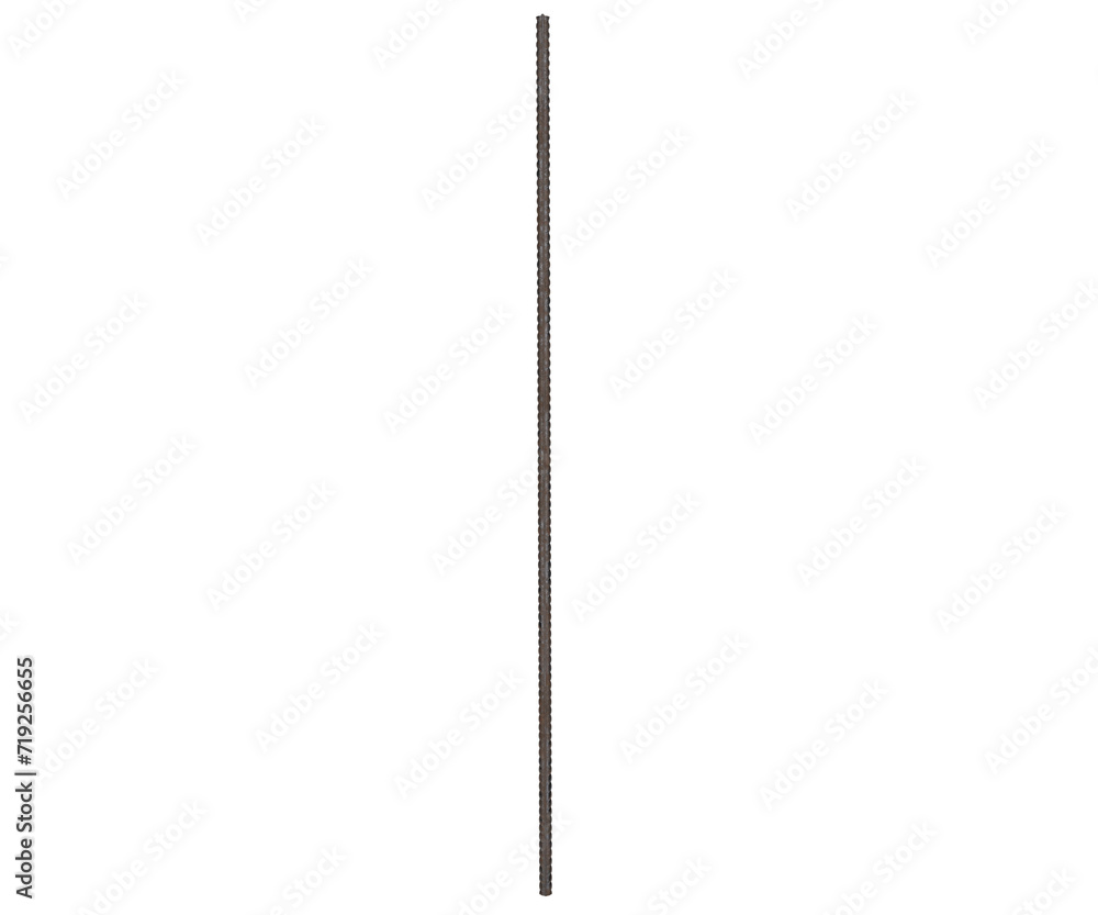 3d rendering iron bar, construction material concept 3d rendering iron bar, construction material concept