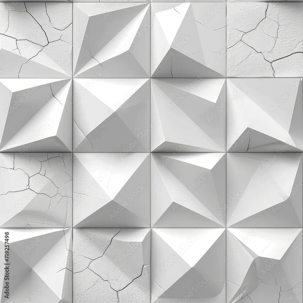 Futuristic Modern White Background Abstract Triang, 3d illustration Futuristic Modern White Background Abstract Triang, 3d illustration