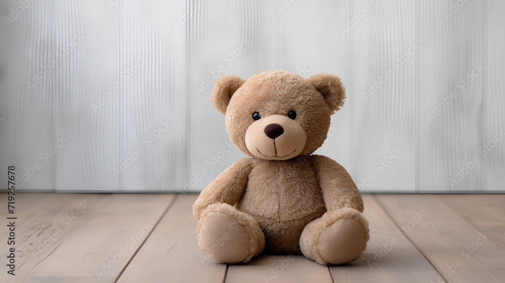 Brown teddy bear. Plain white background. Brown teddy bear. Plain white background.