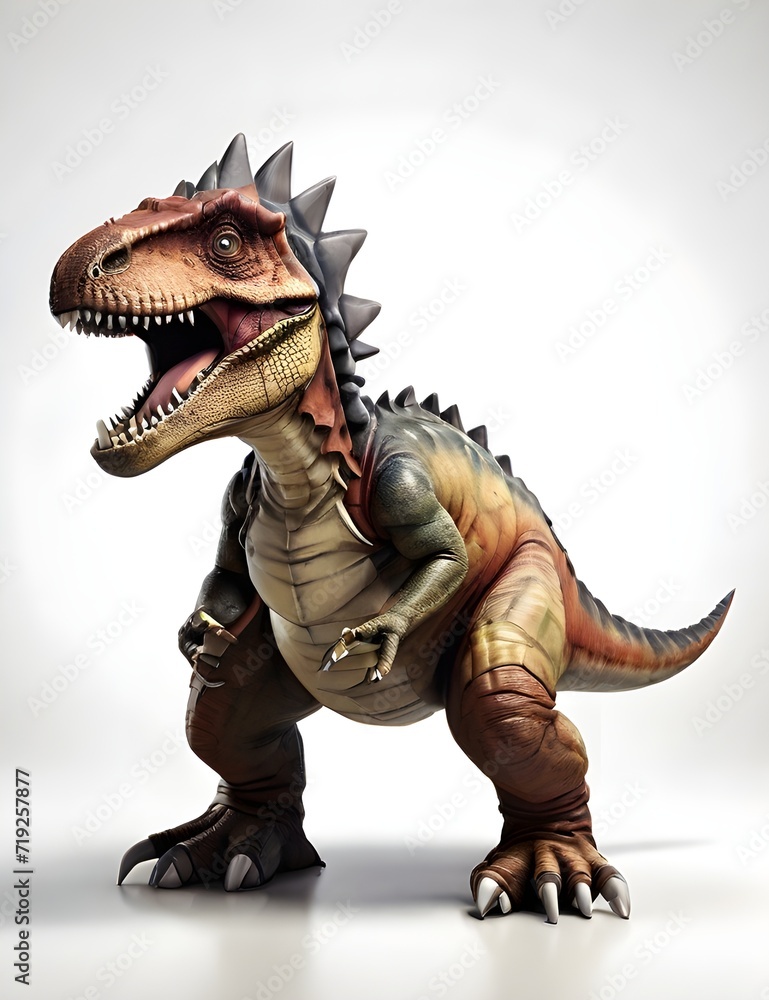 Fototapeta premium tyrannosaurus rex dinosaur isolated on white background
