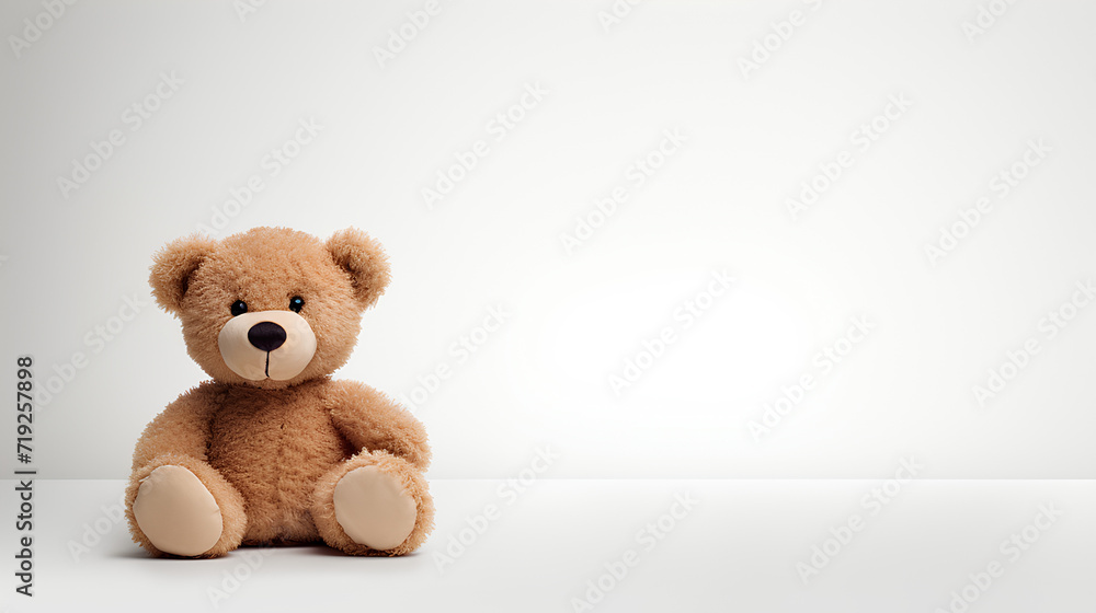 Brown teddy bear. Plain white background. Brown teddy bear. Plain white background.