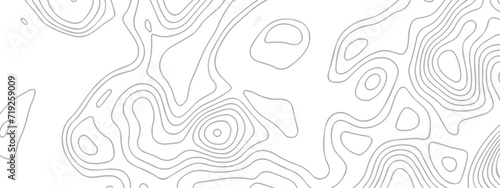 Topographic map background geographic line map with seamless ornament design. The black on white contours vector topography stylized height of the lines map.	
