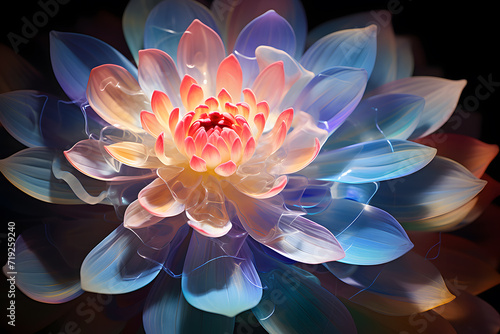 Spectral Petals flower that changes colors as if reflection