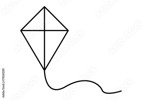 Icono negro de cometa en fondo blanco.