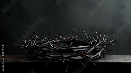 Christian crown of thorns. Holy week. 