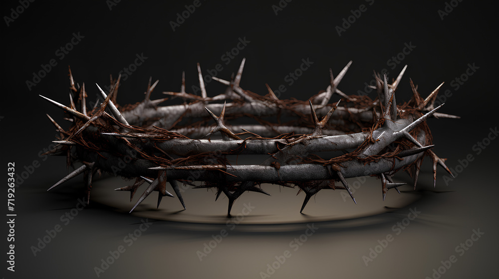 Christian crown of thorns. Holy week. Christian crown of thorns. Holy week.