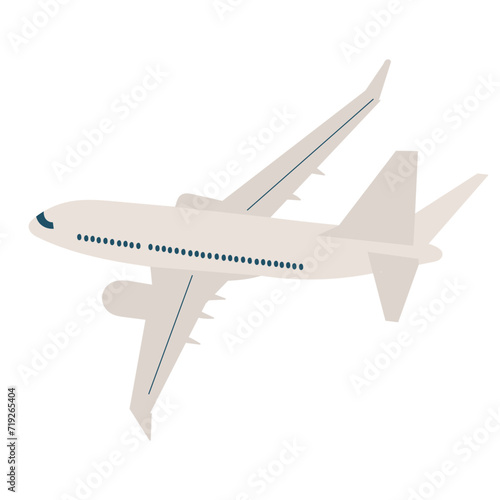 flying plane in flat style, vector