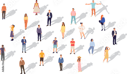 people in flat style, vector